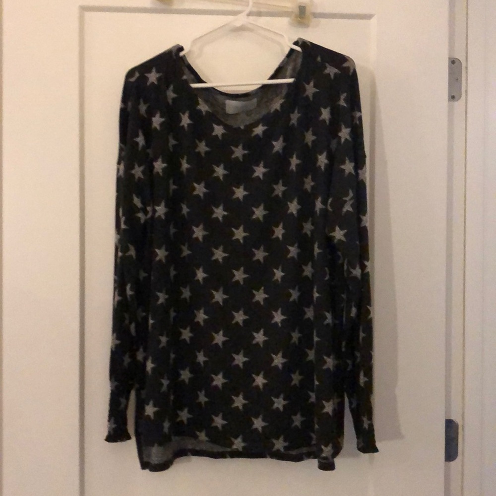 Lucky Brand Silver Stars on Black XXL